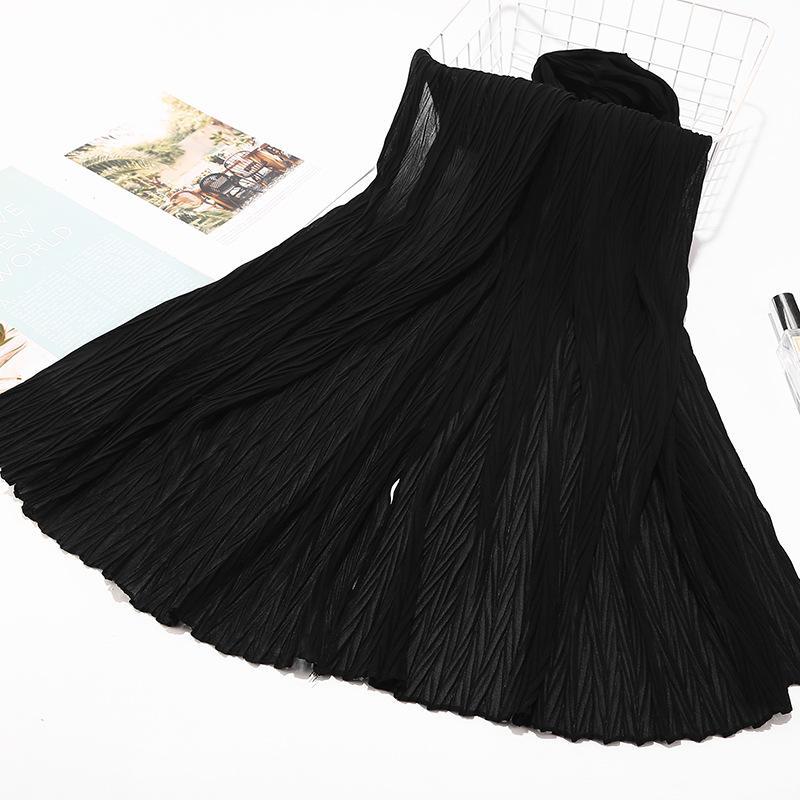 HASASERIES HS1137 Pearl Chiffon Baotou Scarf