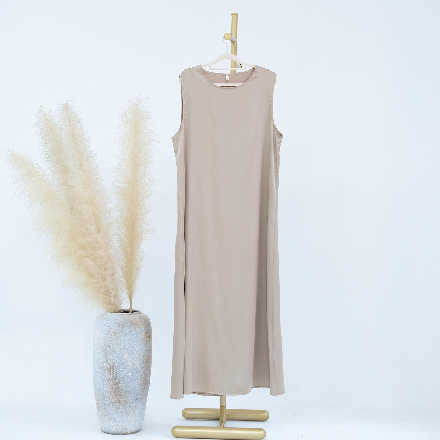 HASASERIES HS1018 Solid Color Bottoming Vest Dress