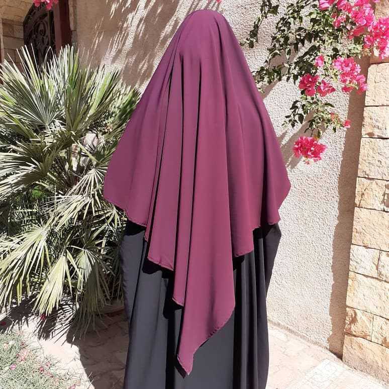 HS0455 Nidha Khimar de couleur unie