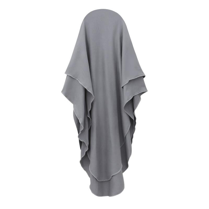 HASASERIES HS1194 Ensemble 2 pièces, Abaya pour enfant avec khimar à deux couches