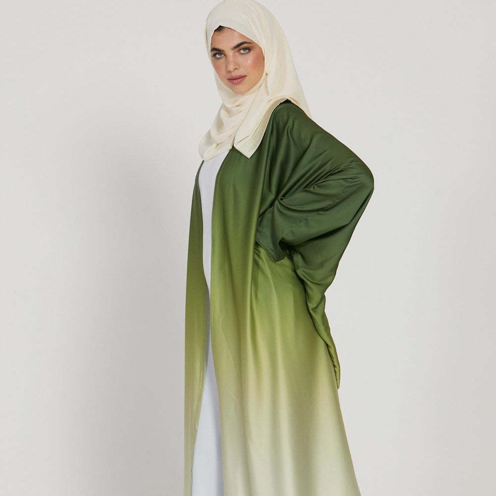HASASERIES HS0928 Loose Gradient Cardigan Abaya