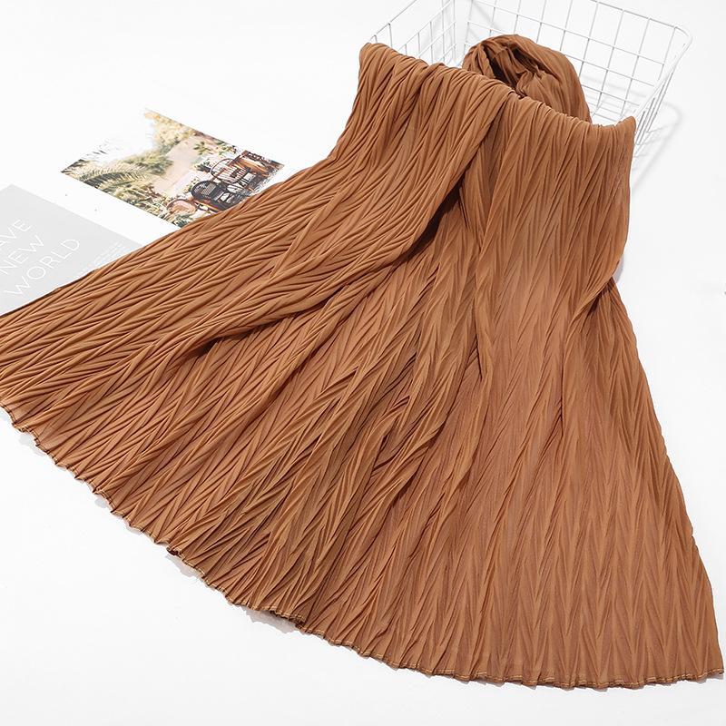 HASASERIES HS1137 Pearl Chiffon Baotou Scarf