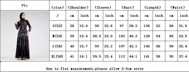 HS6531 Chiffon Printed Ankle-Length Maxi Dress with Long Sleeves