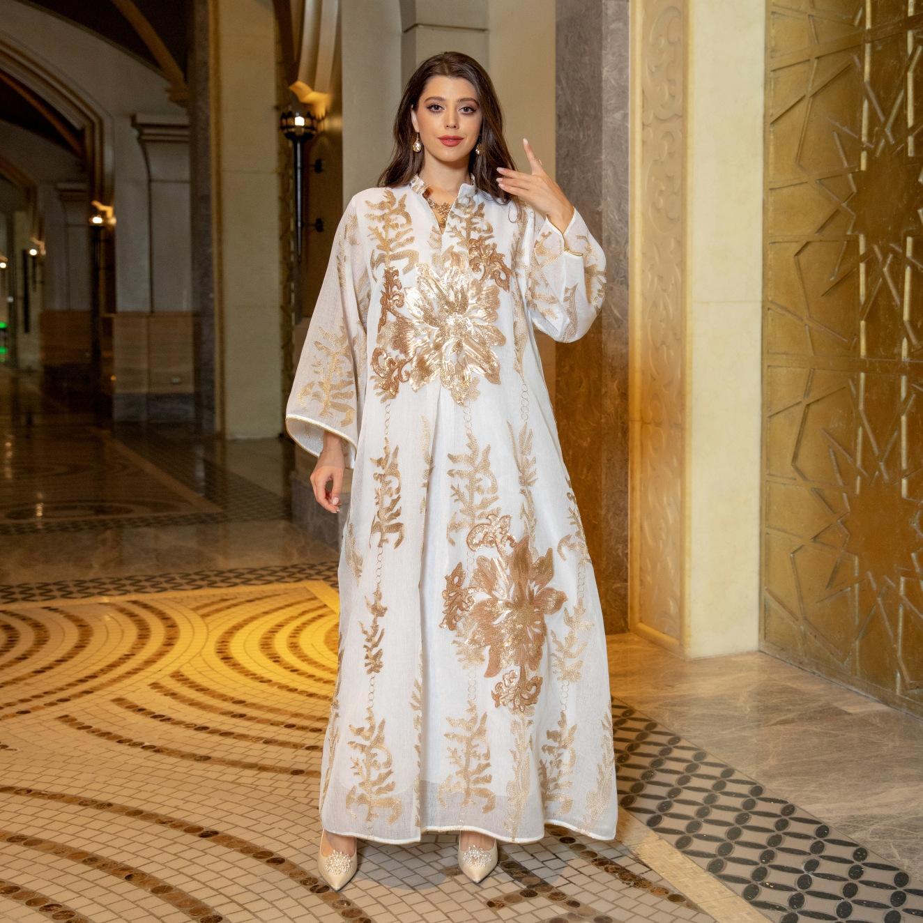 HASASERIES HS0444 Embroidered Muslim Robe