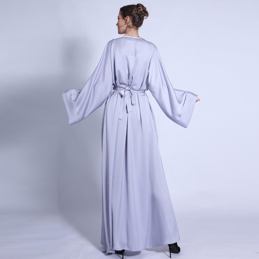 HASASERIES HS0433 Solid Color Loose Fitting Belt with Diamond Waist Long Skirt