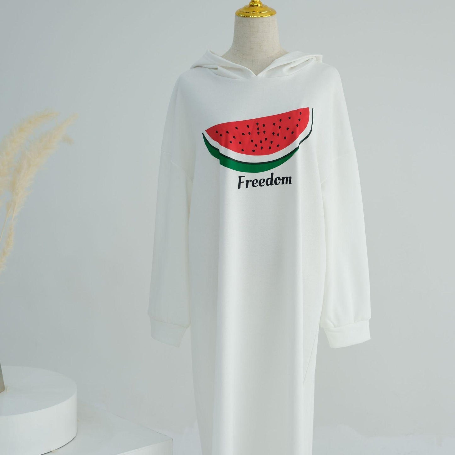 HASASERIES HS1094 Casual Sweater Dress Robe