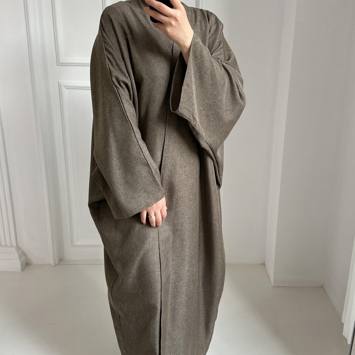 HASASERIES HS0714 Cardigan décontracté de couleur unie grande taille