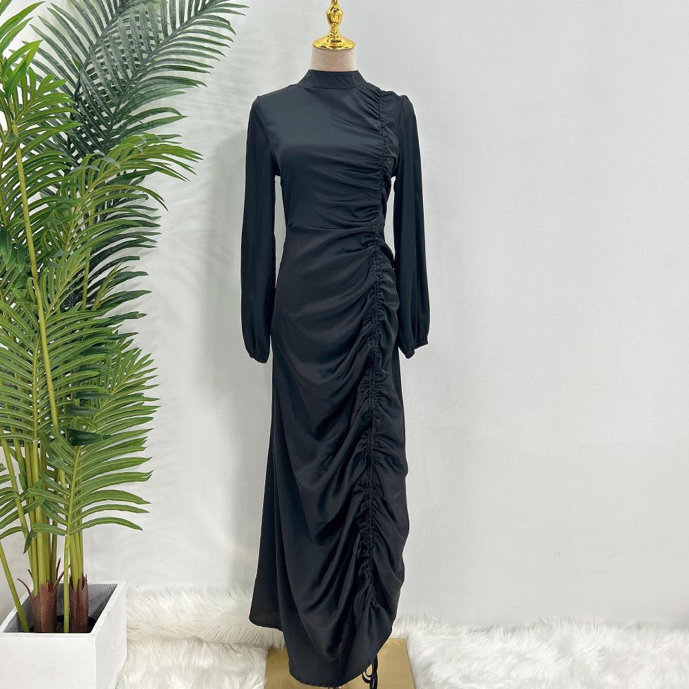 HASASERIES HS1045 Solid Color Large Robe Dress