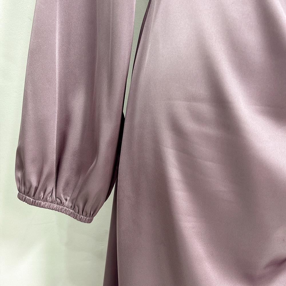HASASERIES HS1045 Solid Color Large Robe Dress