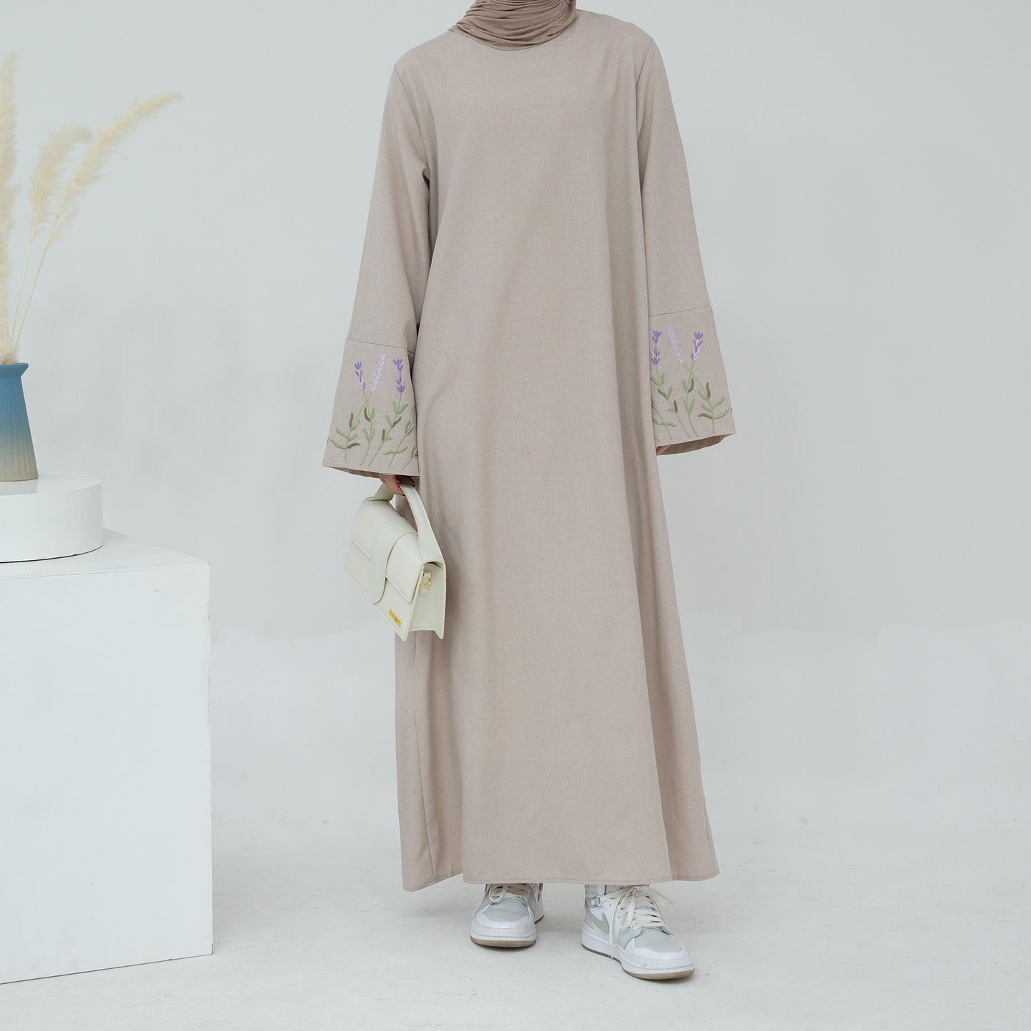 HASASERIES HS1090 Flower Embroidery Elegant Dress