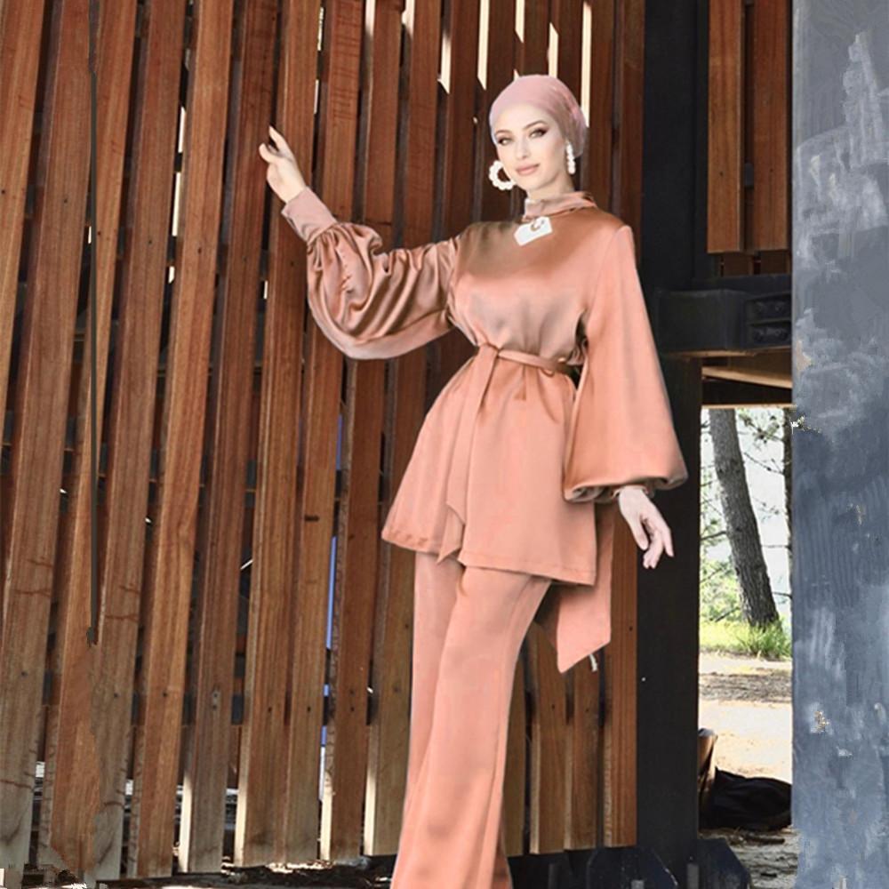 HASASERIES HS0702 Solid Color Dress Set