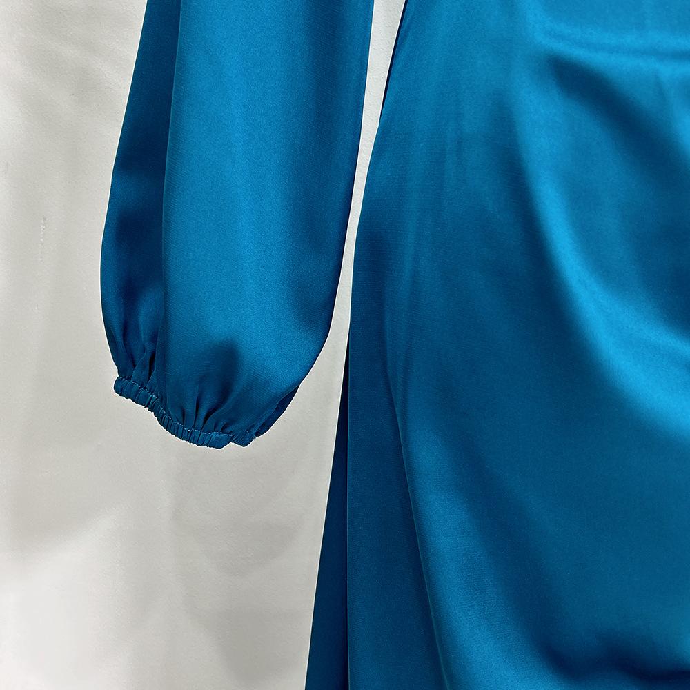 HASASERIES HS1045 Solid Color Large Robe Dress