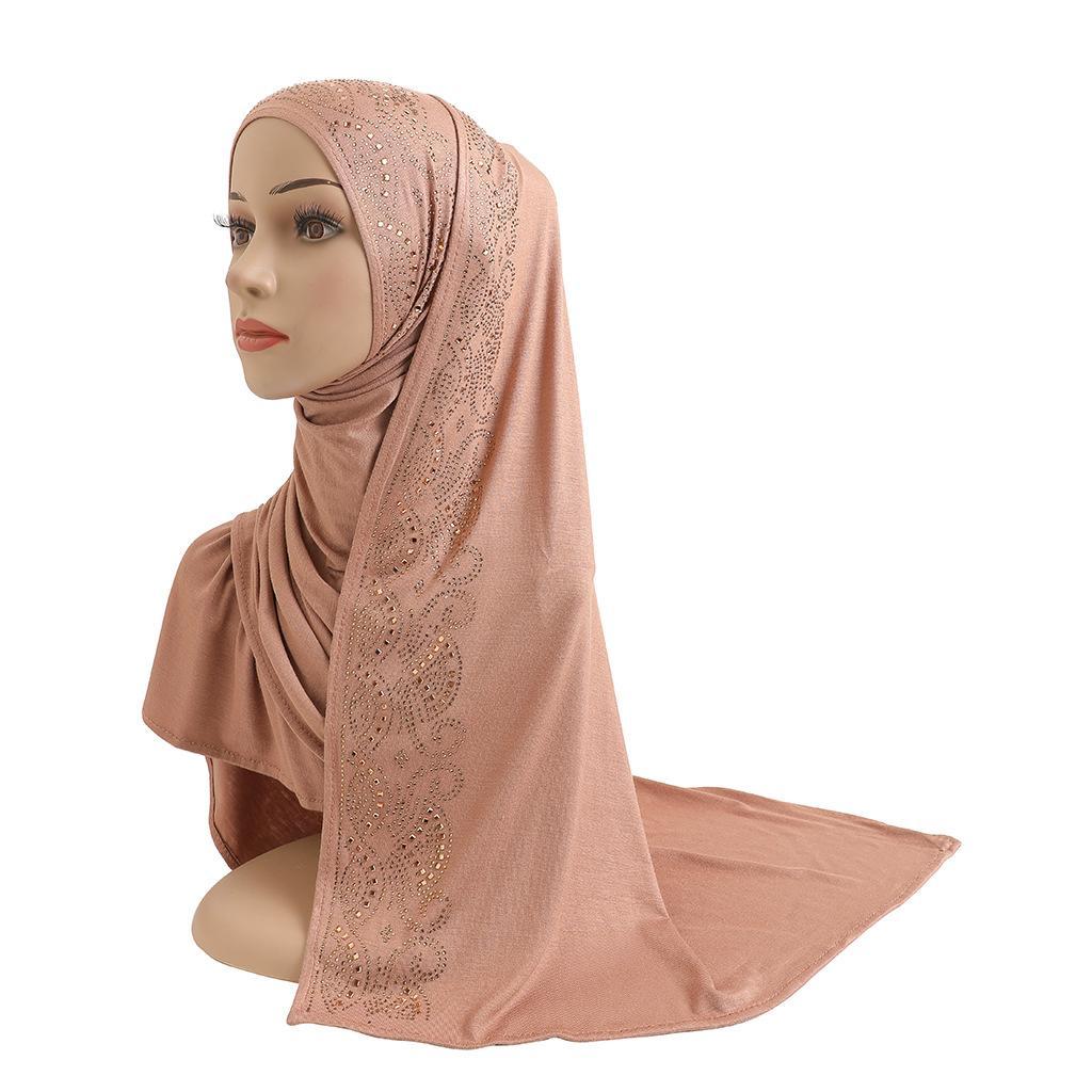HASASERIES HS1144 Cotton Hot Gold Glass Diamond Headband
