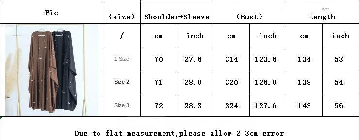 HASASERIES HS1171 Moon Embroidered Robe Kaftan Abaya