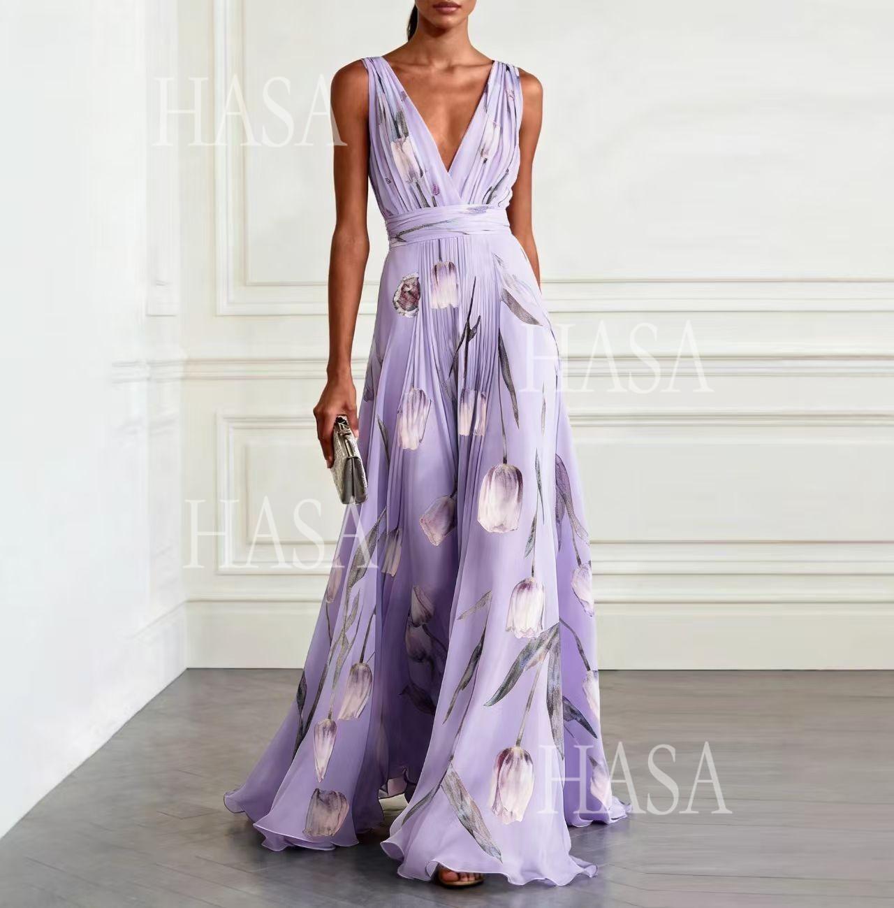 HASA HS6799 Romantic Floral Maxi Dress That Turns Heads