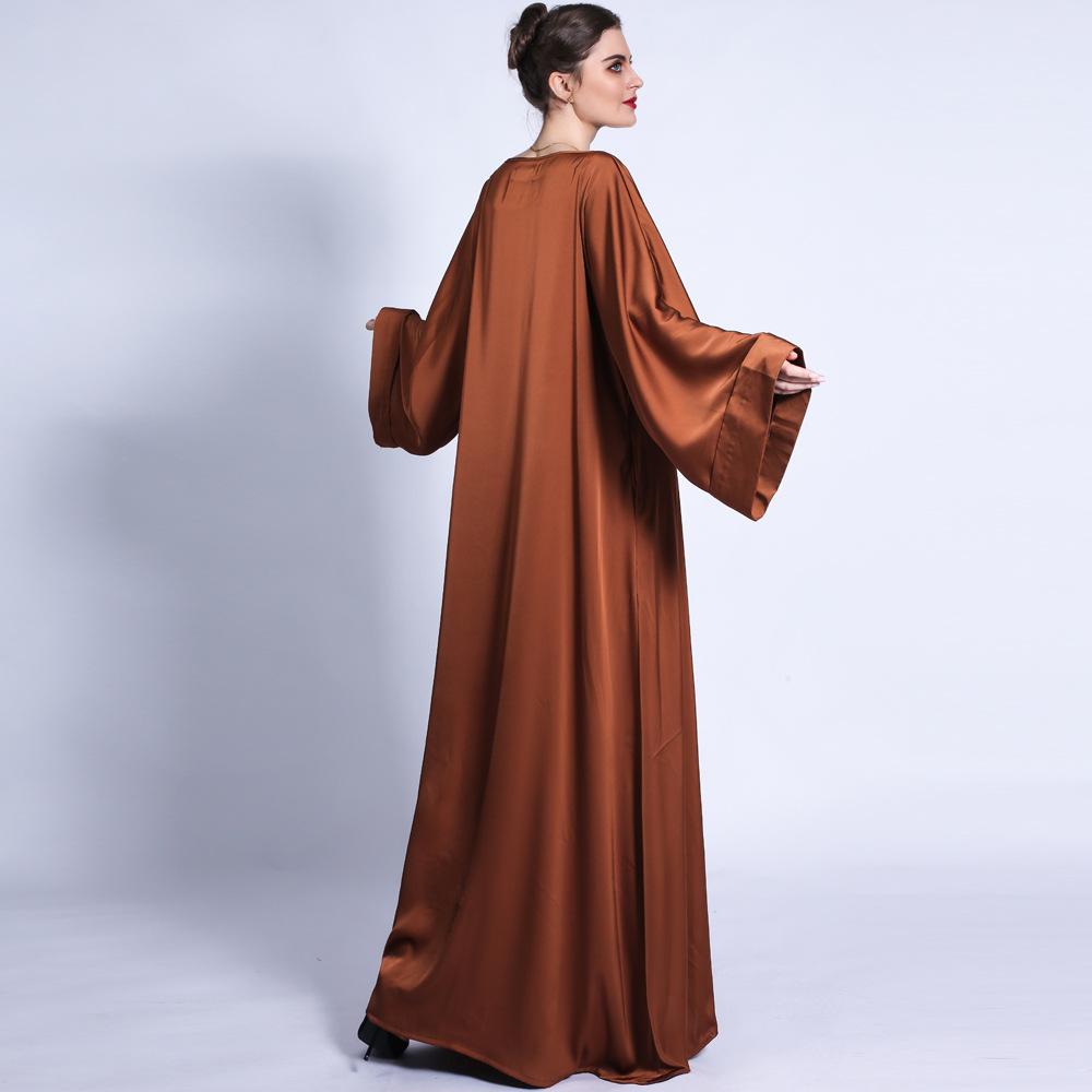 HASASERIES HS0433 Solid Color Loose Fitting Belt with Diamond Waist Long Skirt