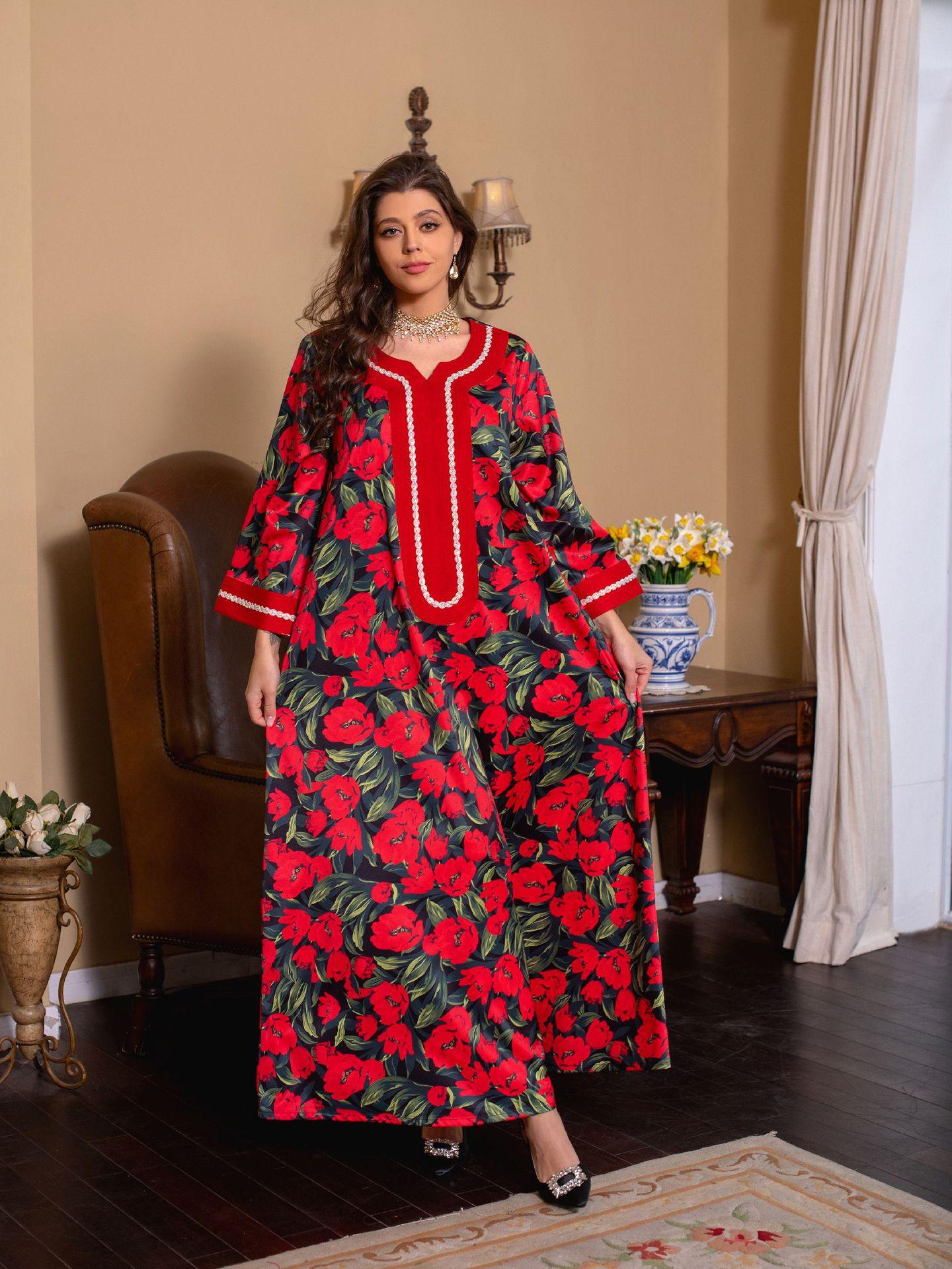 HASASERIES HS1072 Fashion New Product Hot Diamond Printed Dress