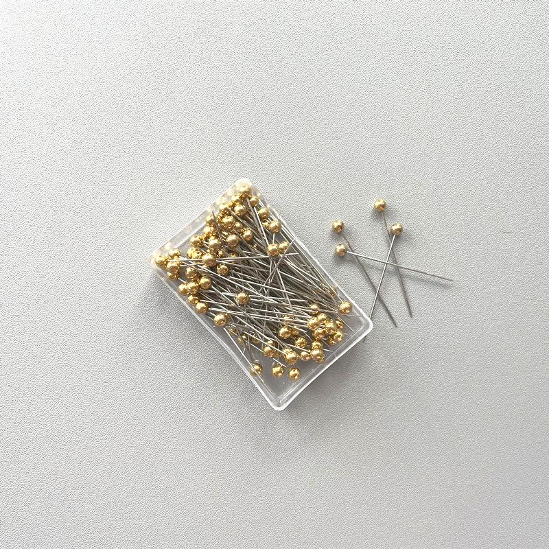 HASASERIES HS1066 100pcs/box Stainless Steel Pearl Breast Needle Scarf Button