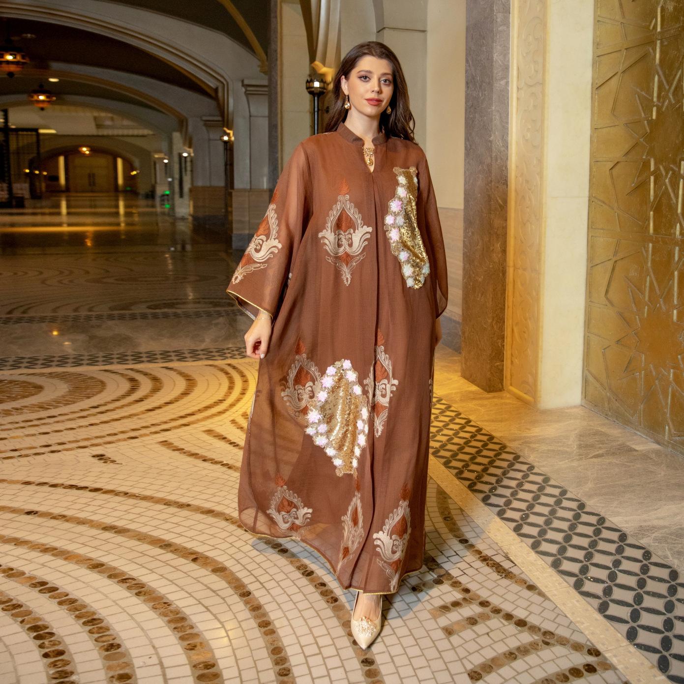 HASASERIES HS0443 Muslim Embroidered Dress