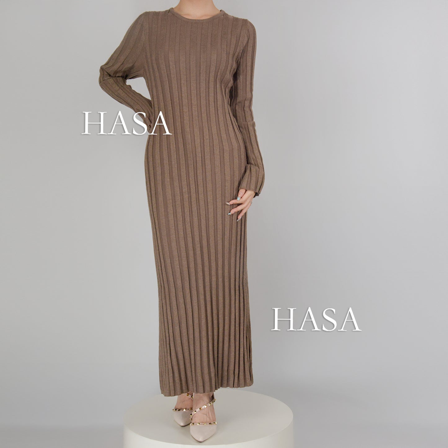 HS0112 Knitted long dress warm for autumn and winter