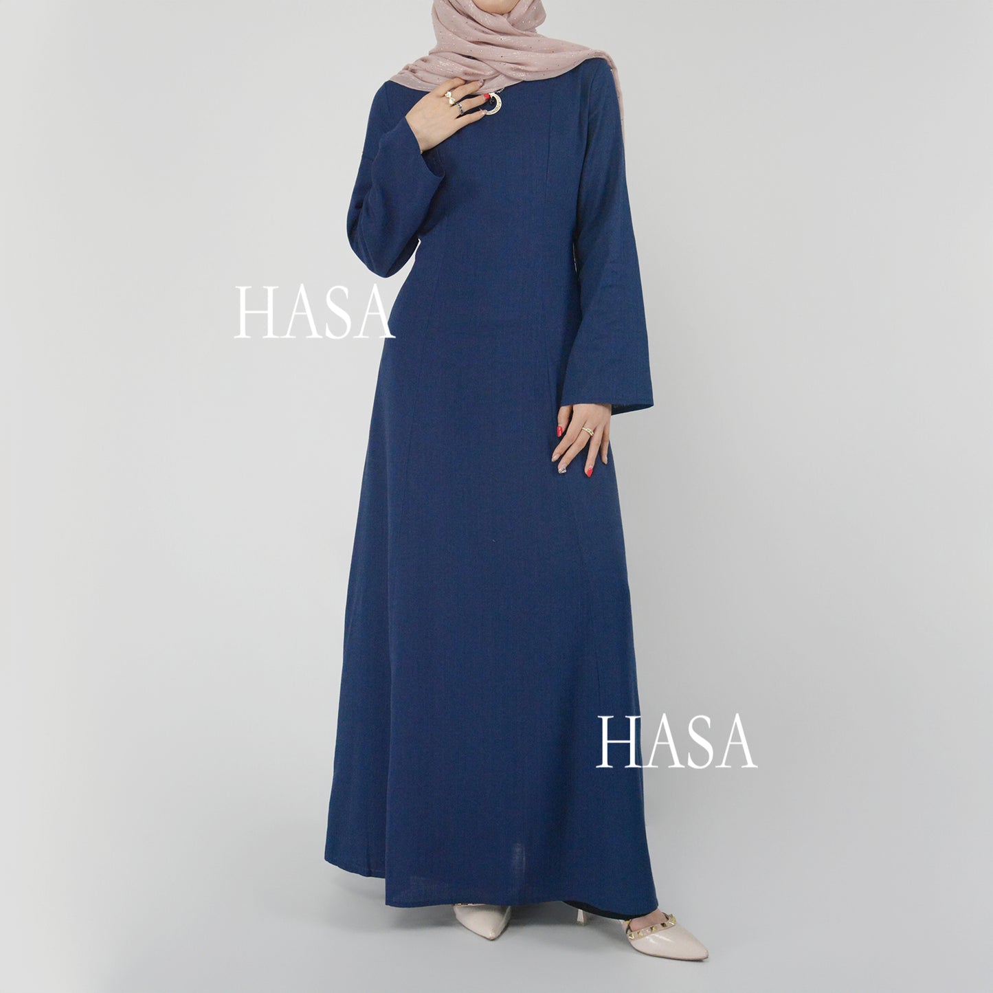 تنورة طويلة أنيقة من HASA HS5866 برباط خصر وتصميم واسع متأرجح