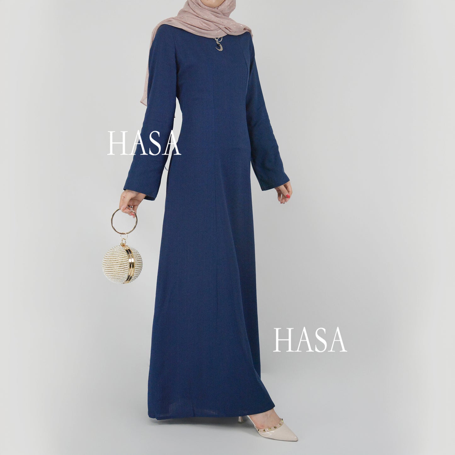 تنورة طويلة أنيقة من HASA HS5866 برباط خصر وتصميم واسع متأرجح