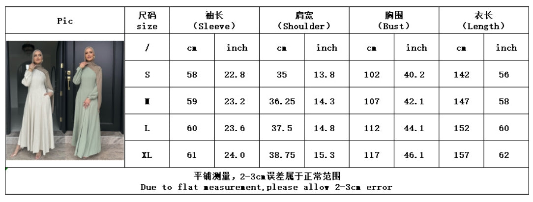 HASA HS5868 Solid Color Swing Comfortable Dress Robe Waist Cinching