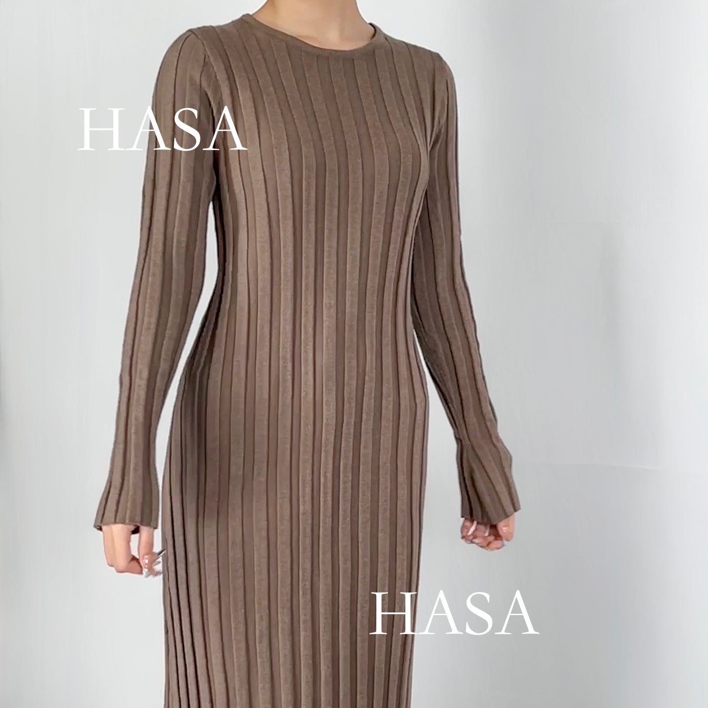 HS0112 Knitted long dress warm for autumn and winter