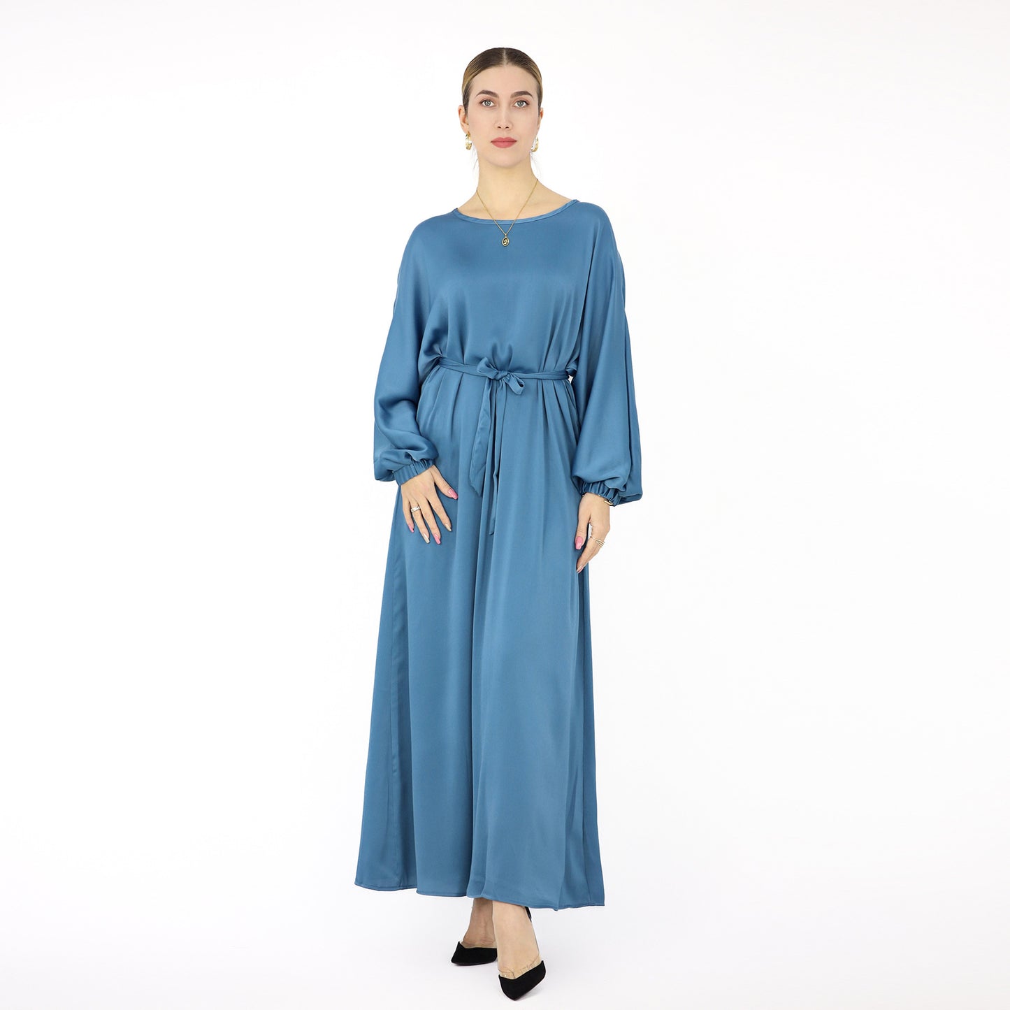 HASASERIES HS0712 Solid Large Multi Color Robe Dress