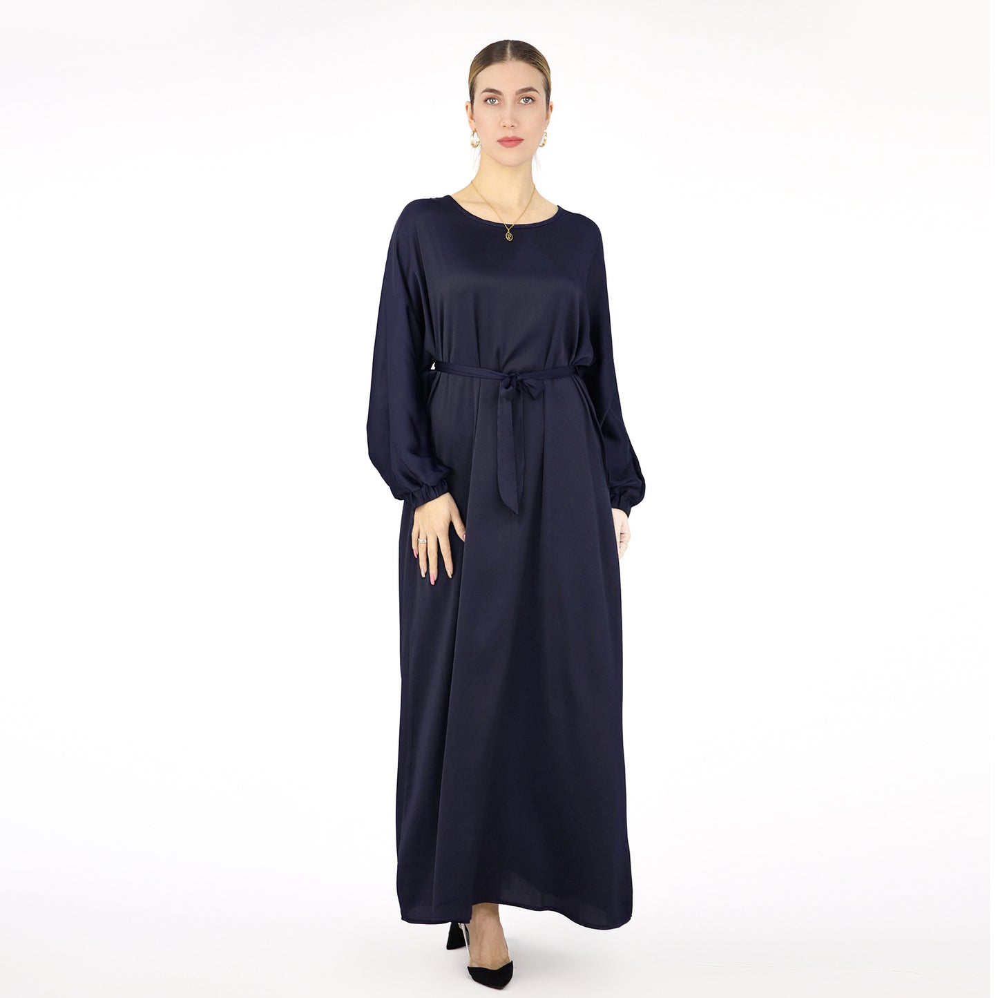 HASASERIES HS0712 Solid Large Multi Color Robe Dress