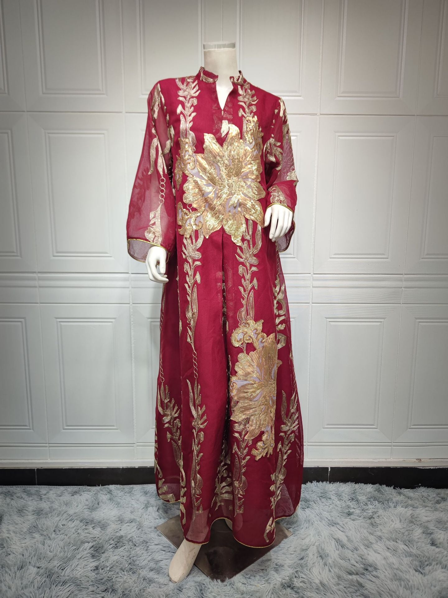 HASASERIES HS0444 Embroidered Muslim Robe