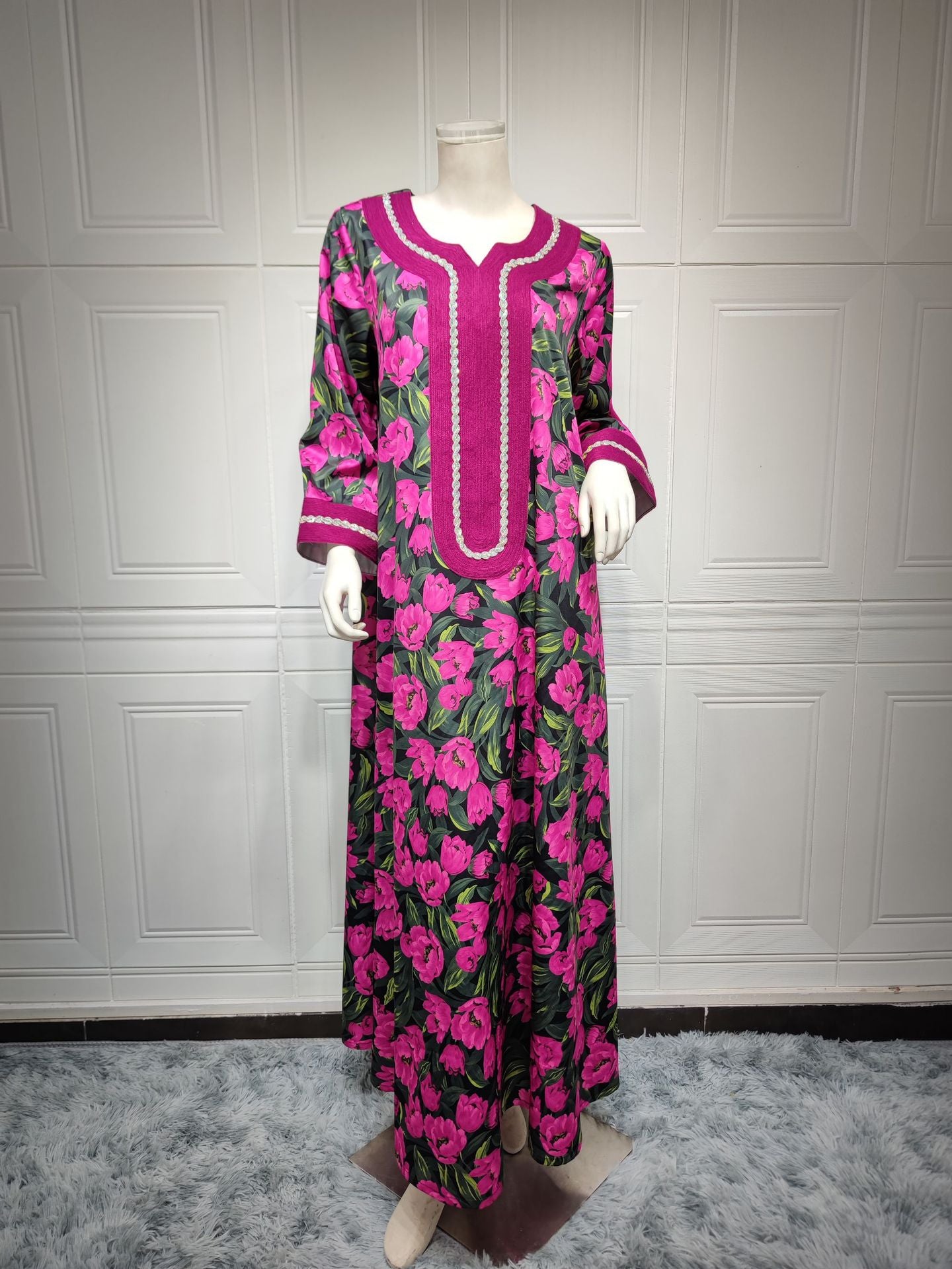 HASASERIES HS1072 Fashion New Product Hot Diamond Printed Dress