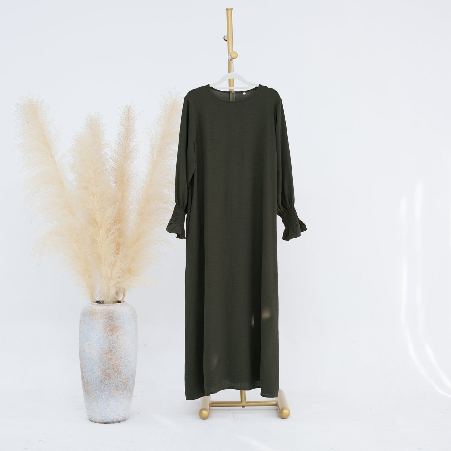 HASASERIES HS0704 Solid Large Women's Dress