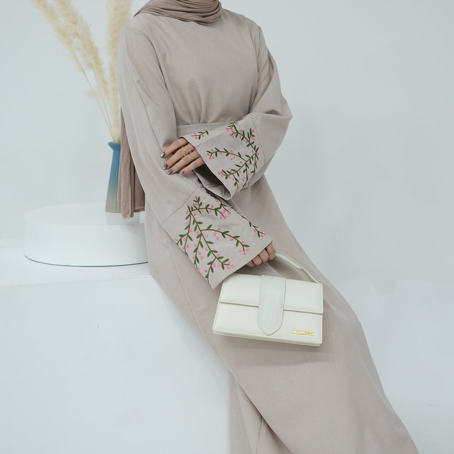 HASASERIES HS1090 Flower Embroidery Elegant Dress
