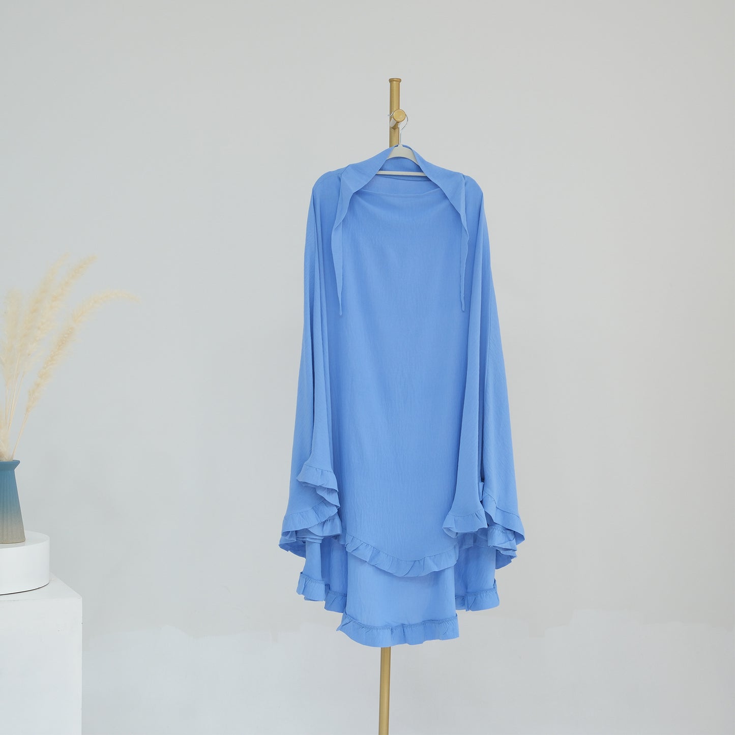 HS0993 solid color crepe khimar