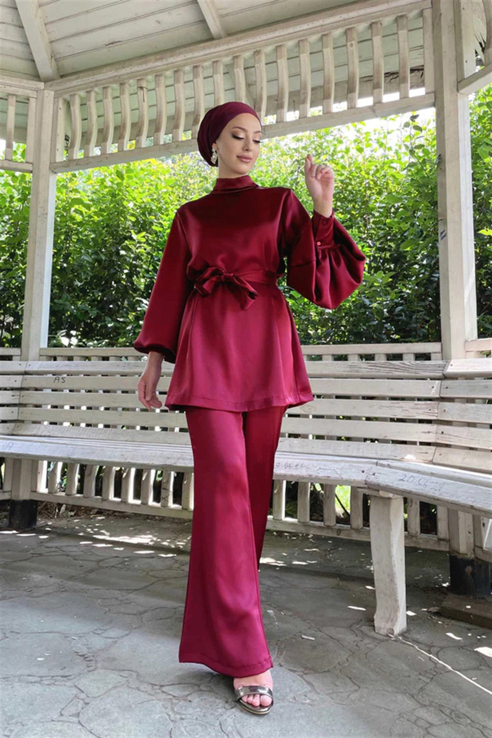 HASASERIES HS0702 Solid Color Dress Set