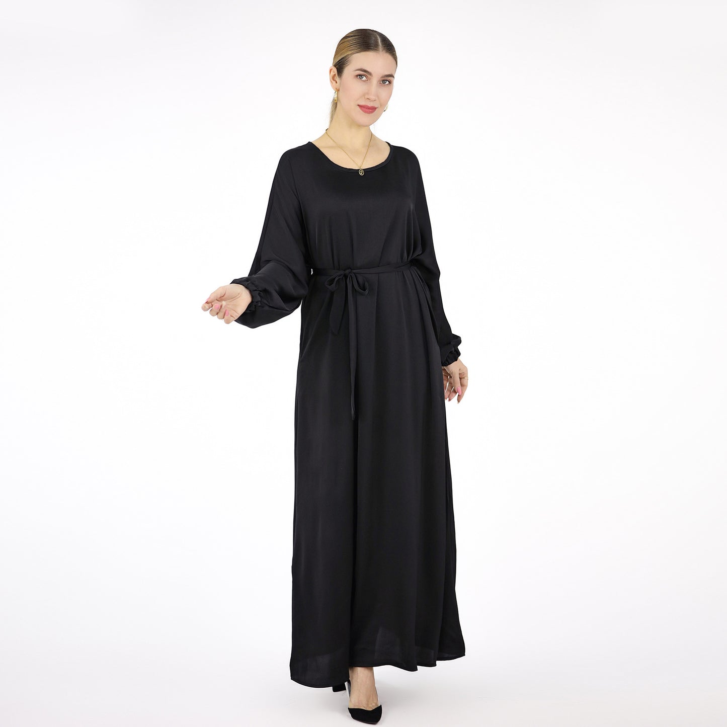 HASASERIES HS0712 Solid Large Multi Color Robe Dress