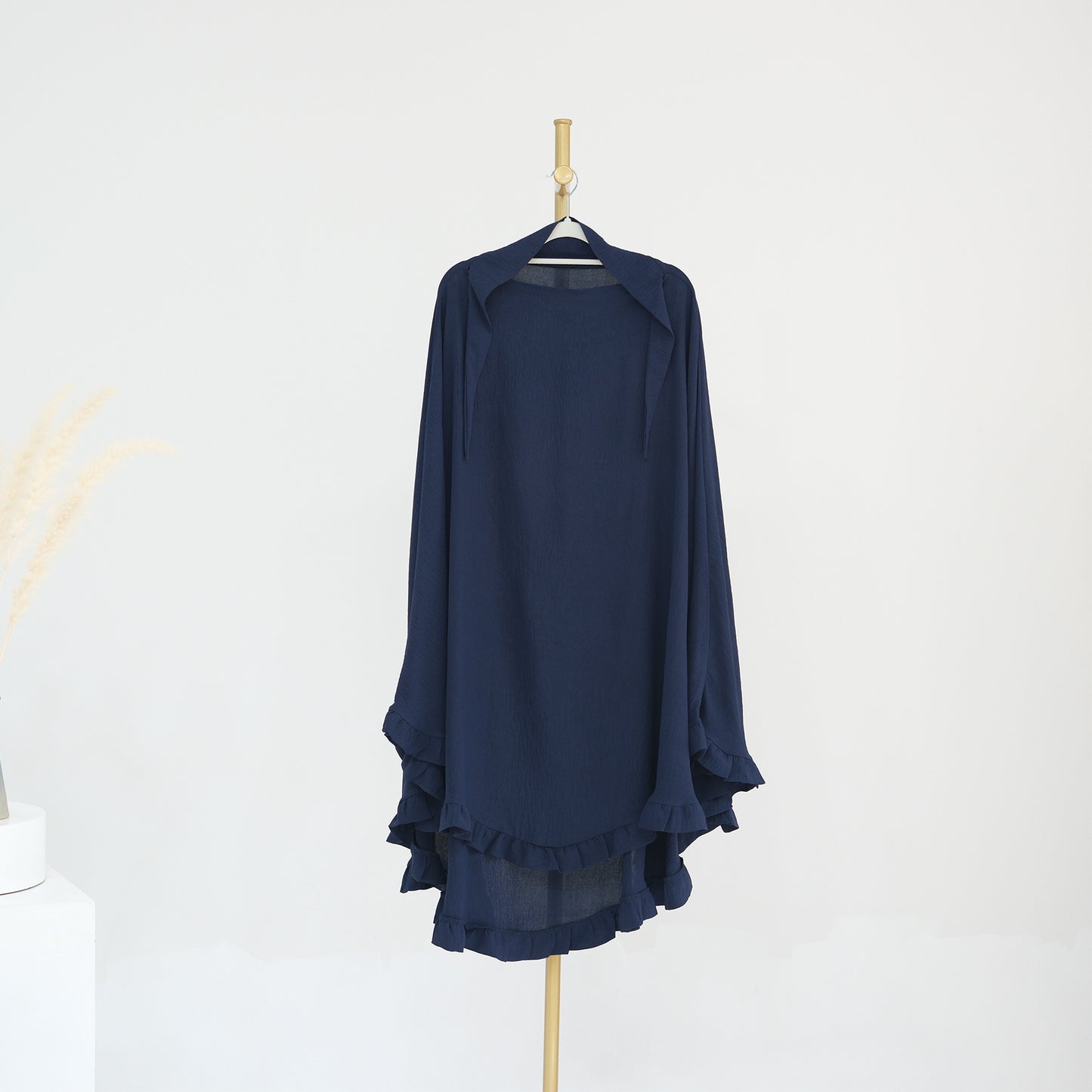HS0993 solid color crepe khimar