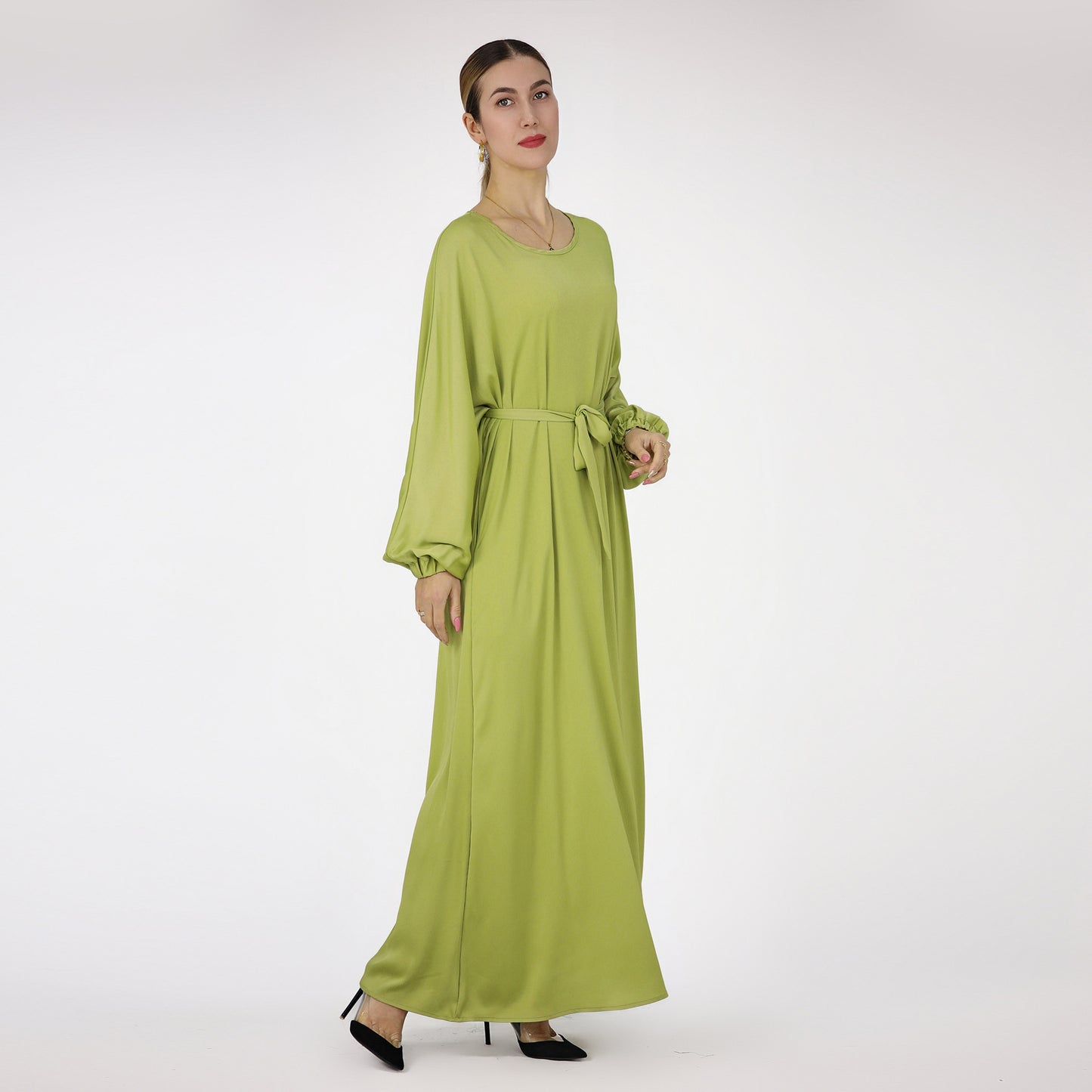 HASASERIES HS0712 Solid Large Multi Color Robe Dress