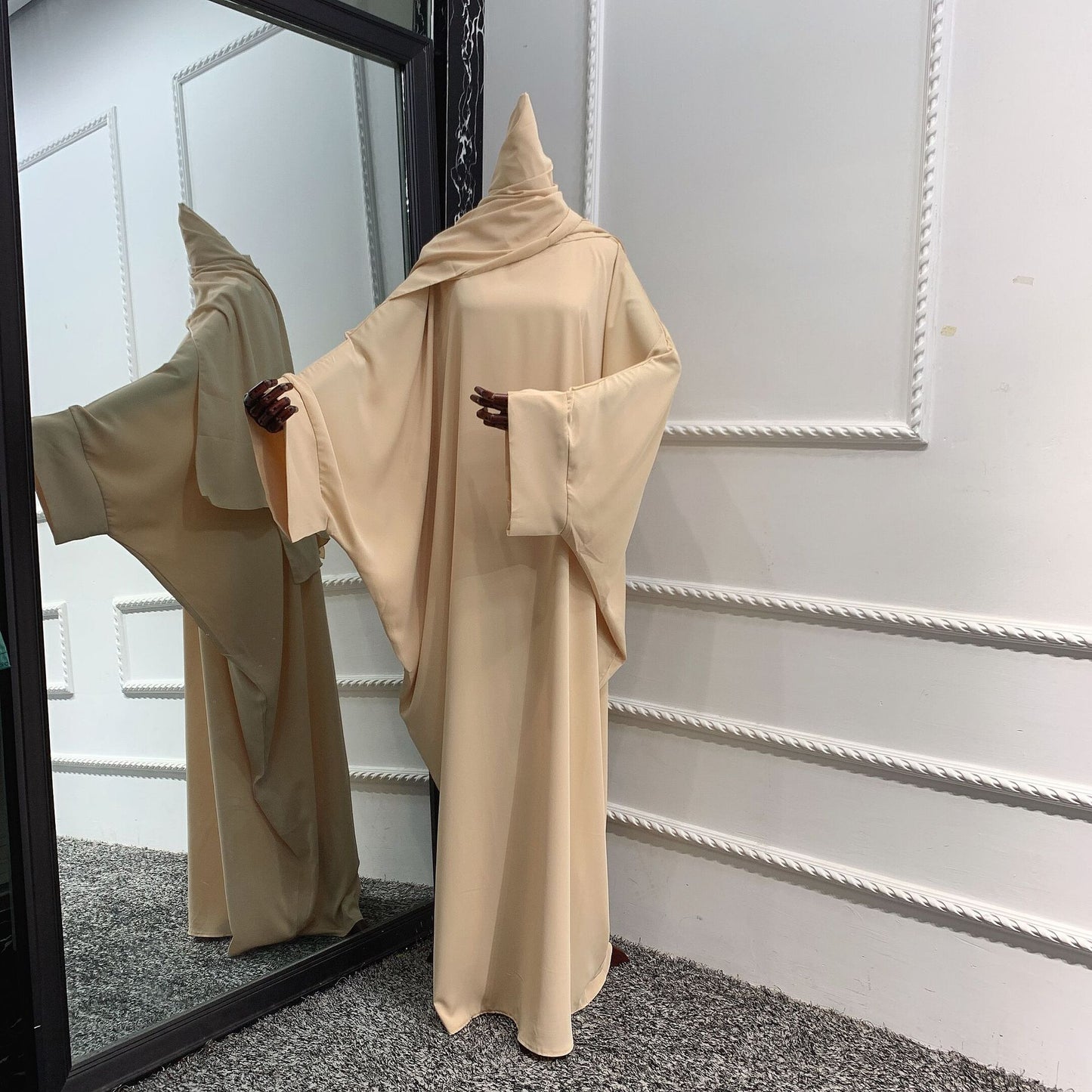 HASASERIES HS0726 Ensemble 2 pièces ROBE Hijab + Abaya