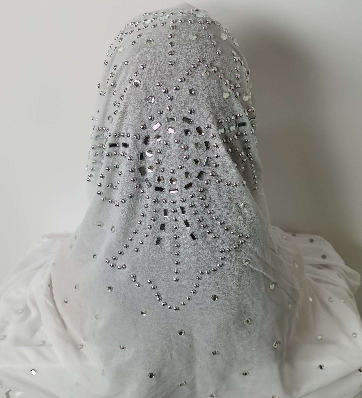 HASASERIES HS1035 Chiffon Fabric Diamond Headband