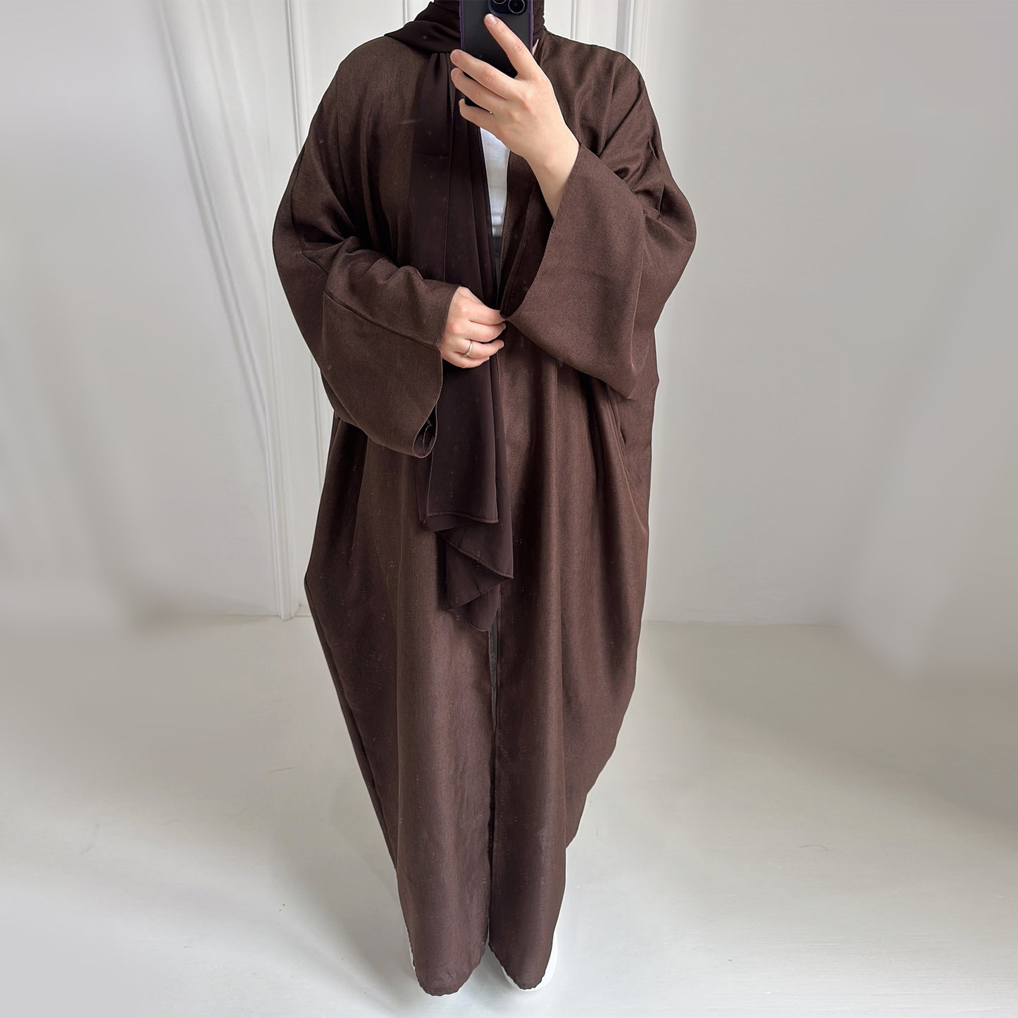 HASASERIES HS0714 Cardigan décontracté de couleur unie grande taille