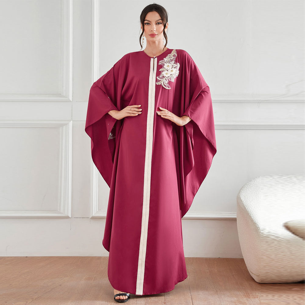 HASASERIES HS1087 New Style Elegant Decal Dress Robe