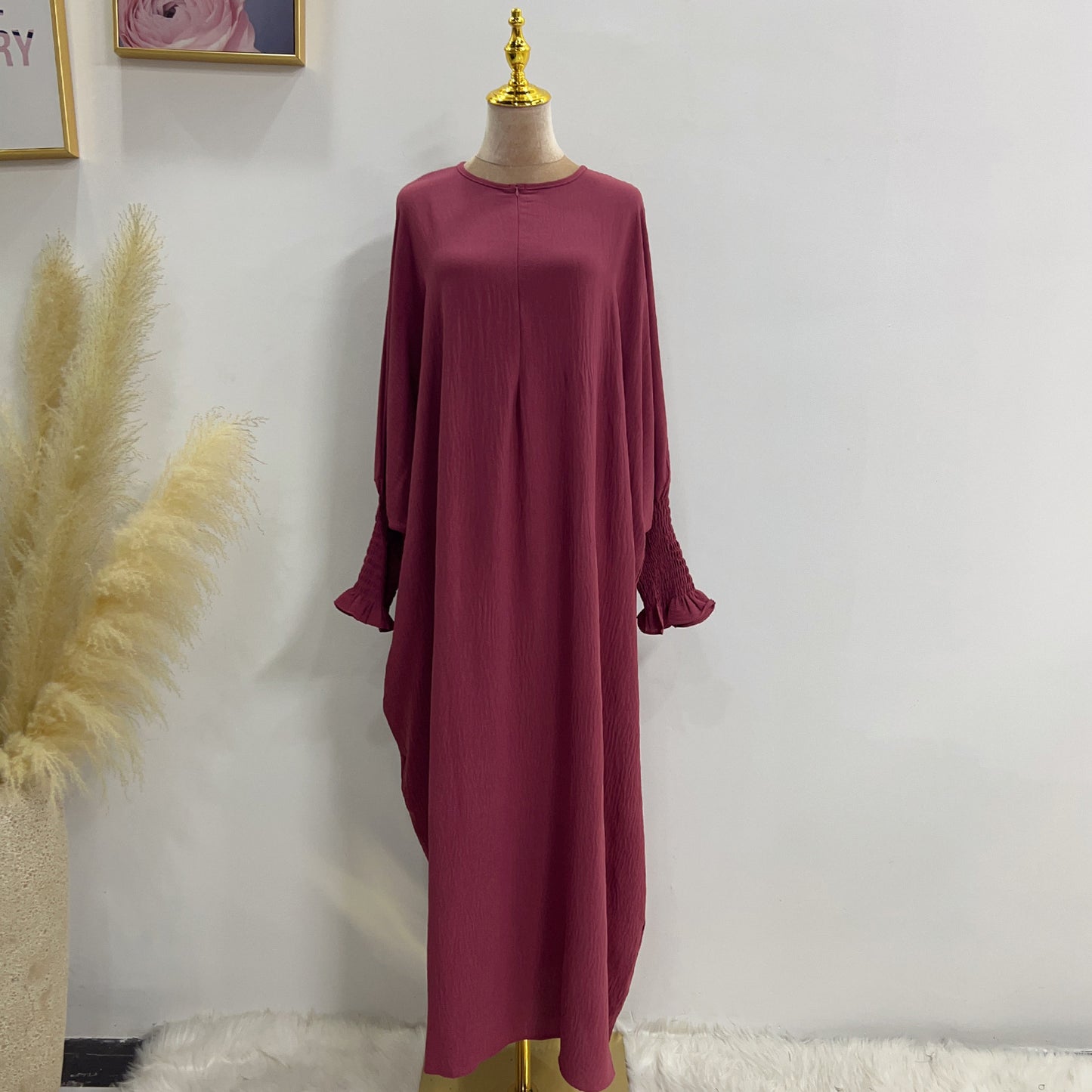 Robe chauve-souris unie HASASERIES HS1003