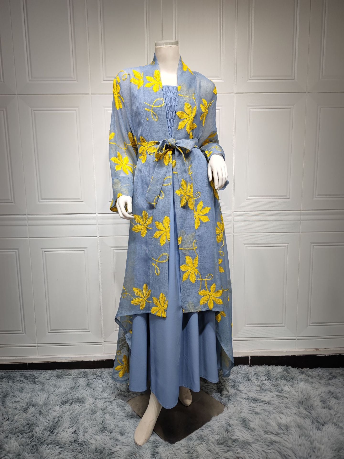 HASASERIES HS1076 2pcs Inner Dress with Cardigan