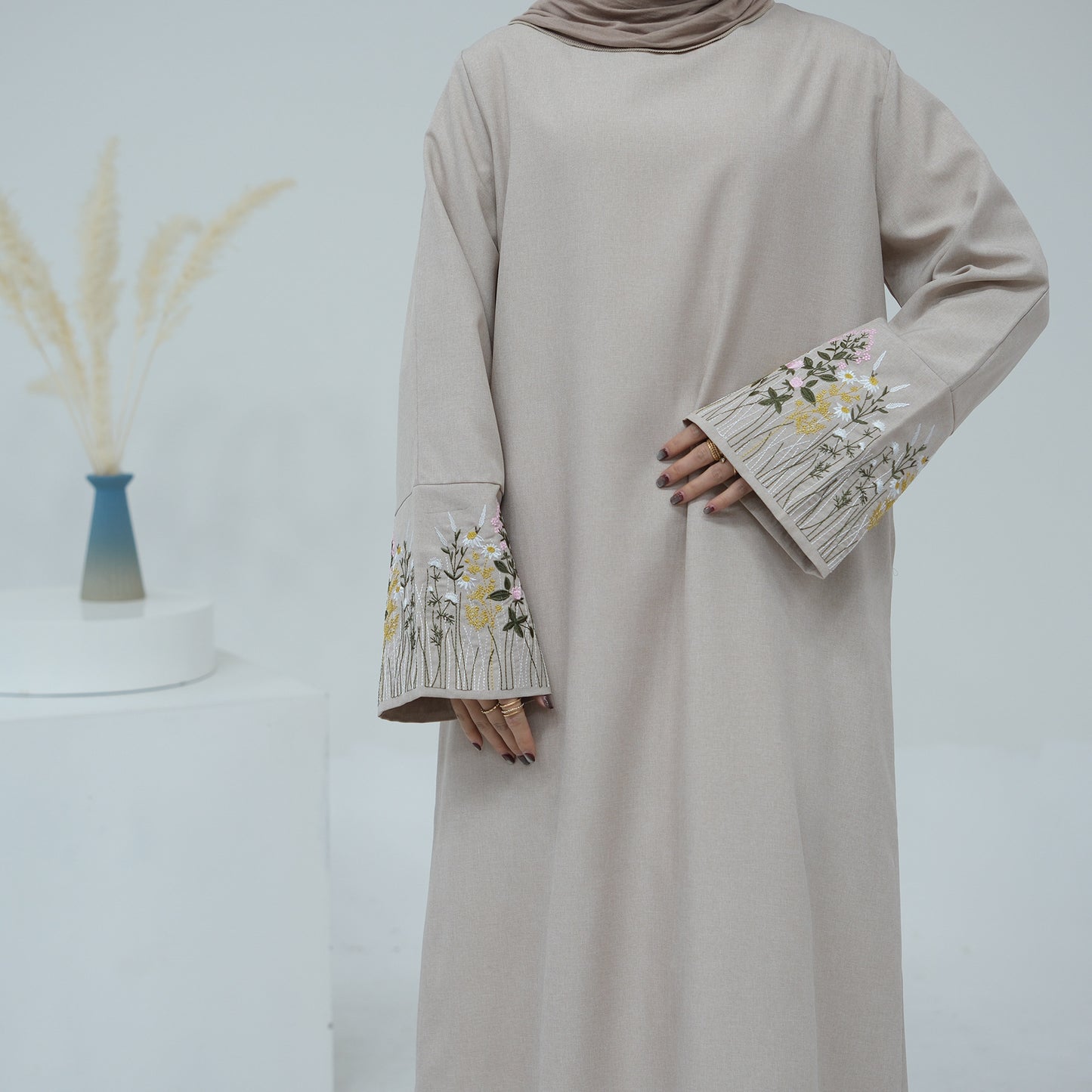 HASASERIES HS1090 Flower Embroidery Elegant Dress