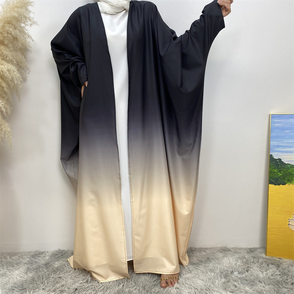 HASASERIES HS0928 Loose Gradient Cardigan Abaya
