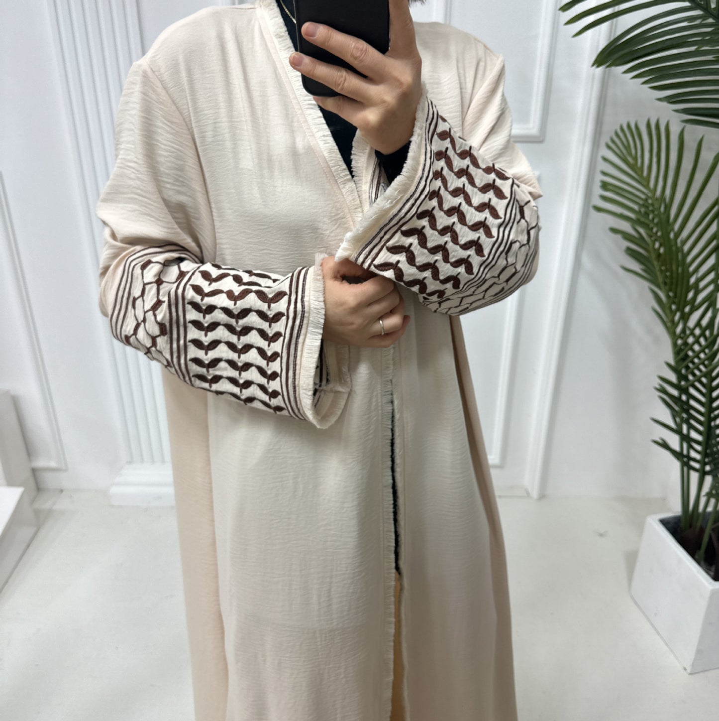 HASA's Series HS1224 Lovely and Elegant Embroidered Fringed Traditional Dress