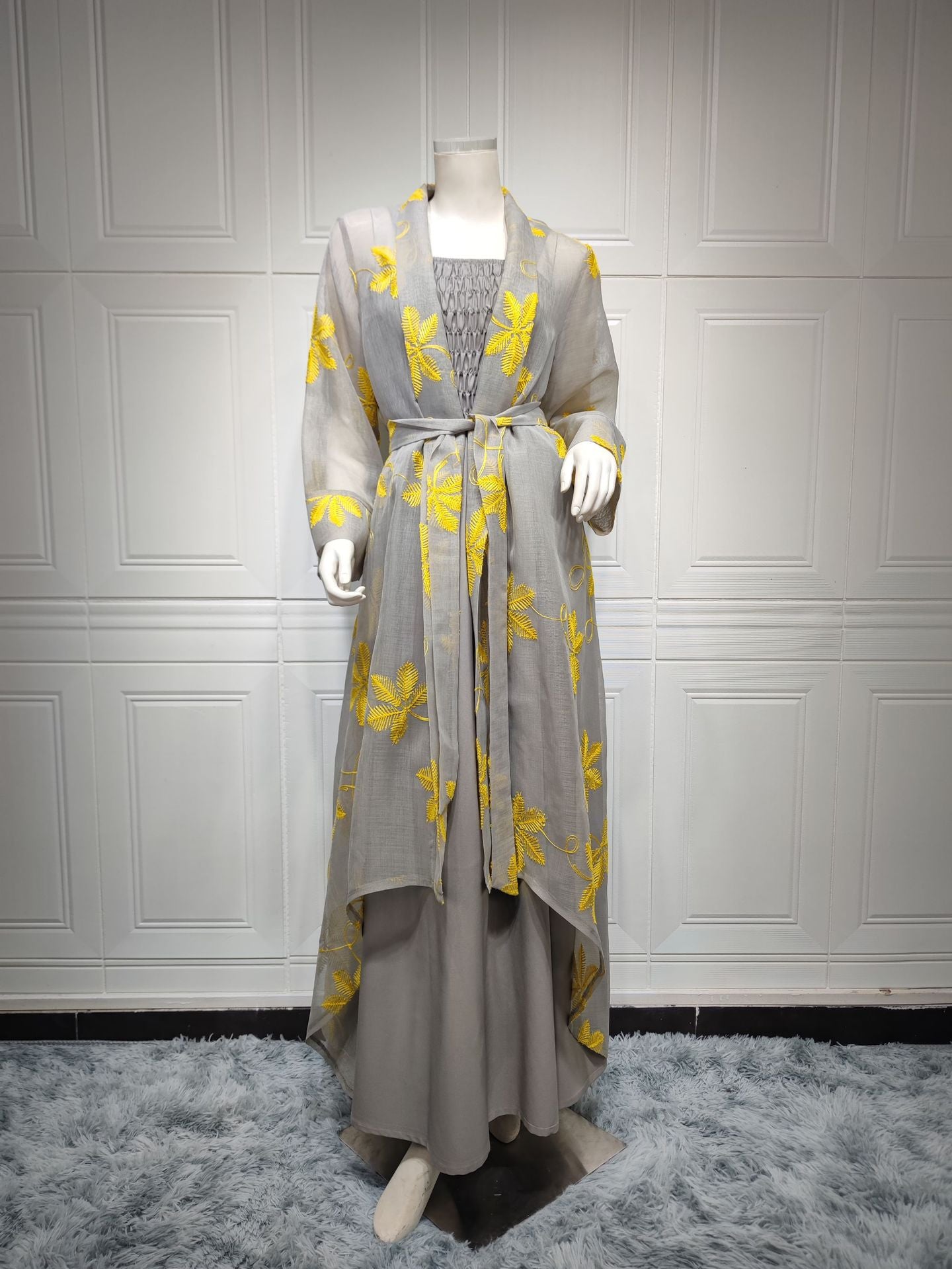 HASASERIES HS1076 2pcs Inner Dress with Cardigan