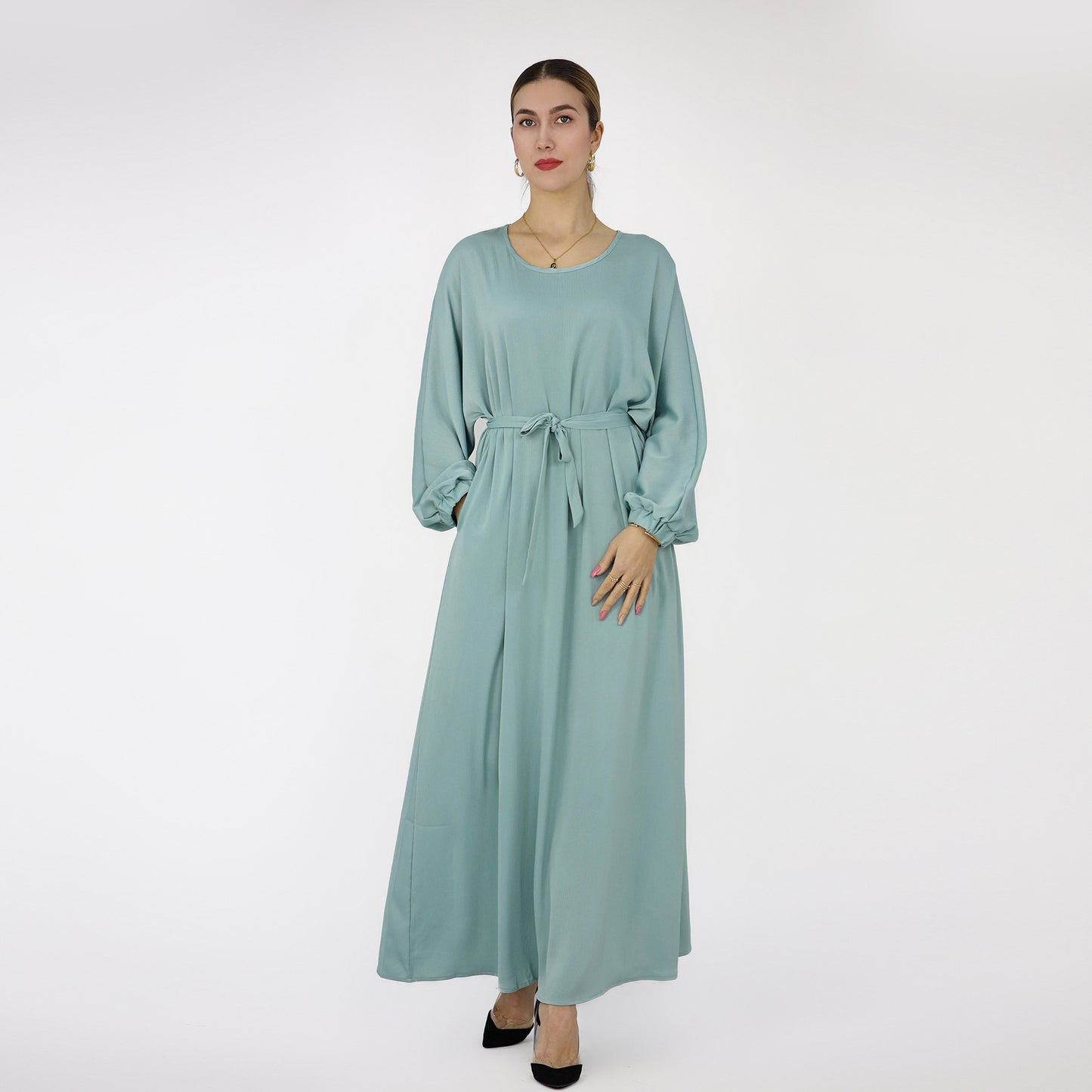 HASASERIES HS0712 Solid Large Multi Color Robe Dress